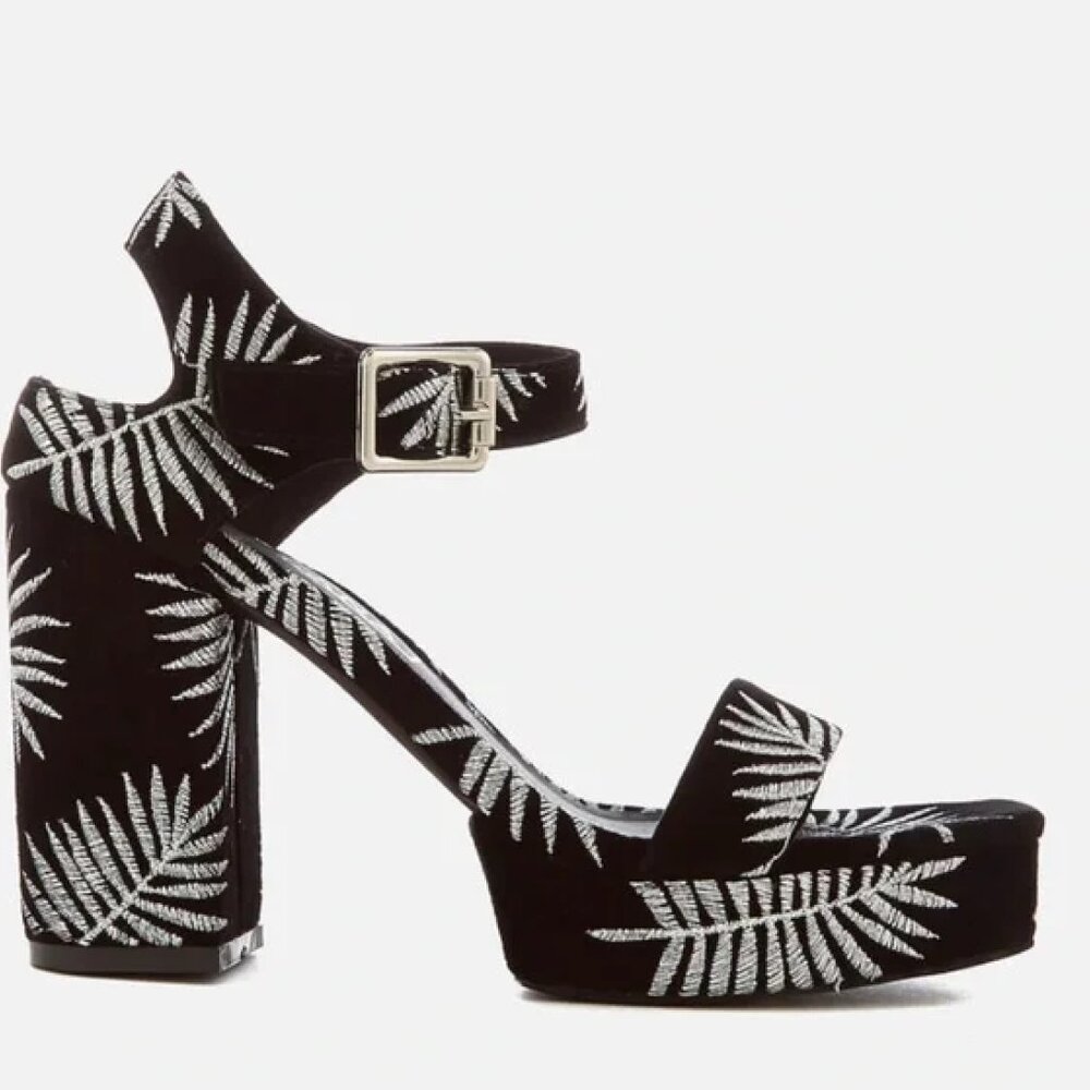 Sol Sana Cathy Platform Embroidered Heels